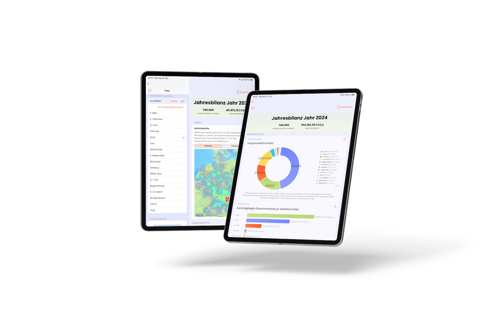 Die Mobilitäts-Umfrage Software Crowd Impact wertet die Anreisedaten automatisch aus.