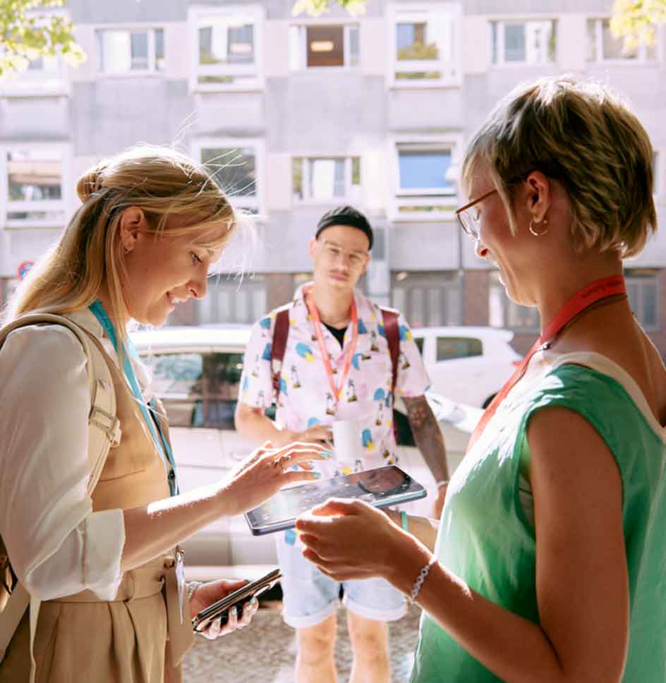 Das Crowd Impact Team bei der Arbeit